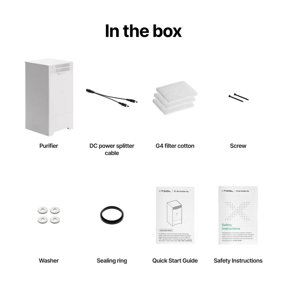xTool xTool F2 Air Purifier Go draagbare luchtzuivering voor mobiele laserpersonalisatie xTool xTool F2 Air Purifier Go draagbare luchtzuivering voor mobiele laserpersonalisatie