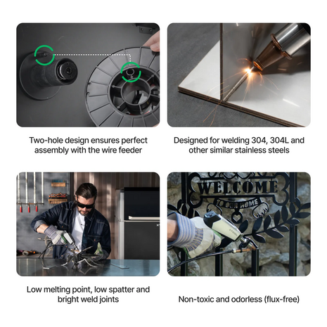 xTool xTool 1 mm ER308L Stainless Steel Welding Wire 5 kg Spool for MetalFab Laser Welder xTool xTool 1 mm ER308L Stainless Steel Welding Wire 5 kg Spool for MetalFab Laser Welder