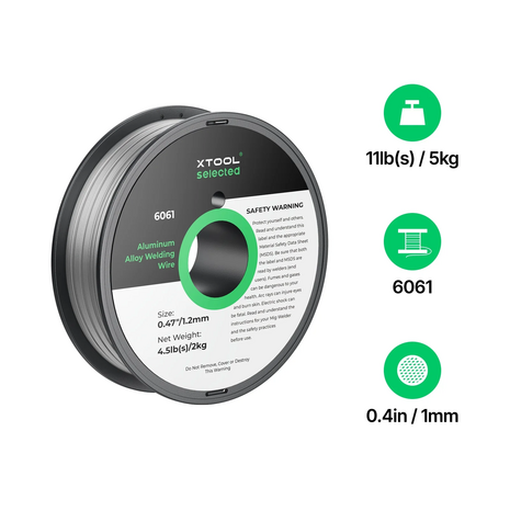 xTool xTool 1.2 mm 6061 Aluminum Alloy Welding Wire 2 kg Spool for MetalFab Laser Welder xTool xTool 1.2 mm 6061 Aluminum Alloy Welding Wire 2 kg Spool for MetalFab Laser Welder