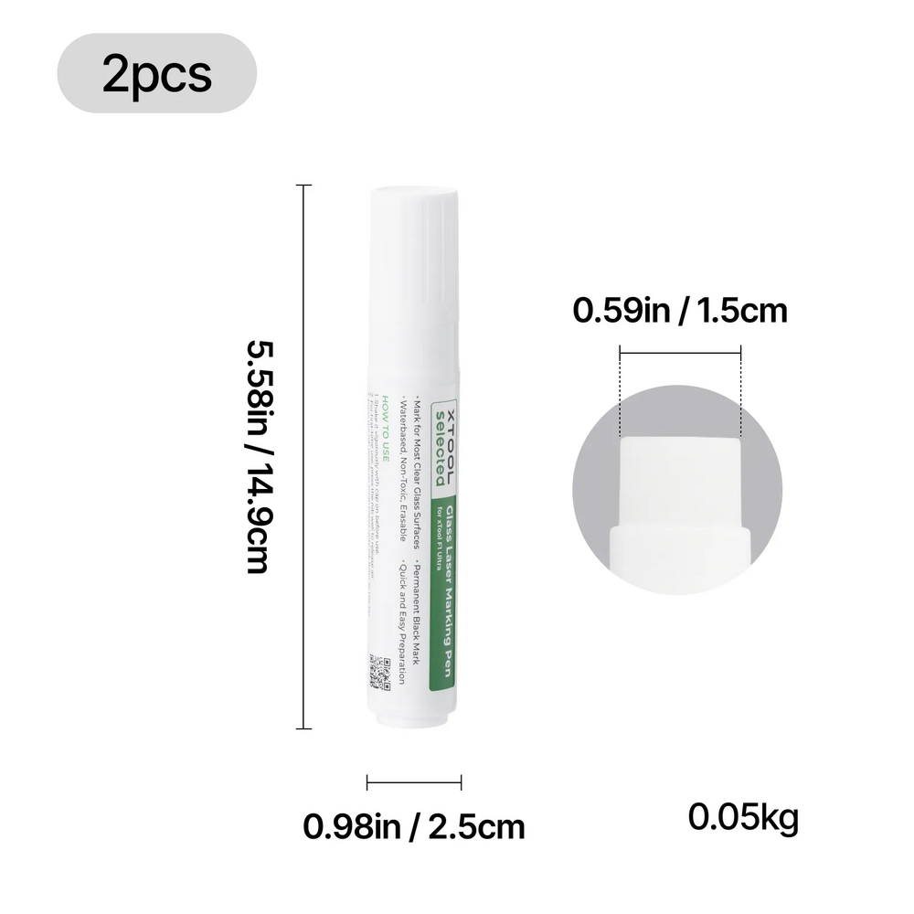 xTool xTool Black Laser Marking Pen for Glass 2pcs for Black Laser Marking on Glass xTool xTool Black Laser Marking Pen for Glass 2pcs for Black Laser Marking on Glass