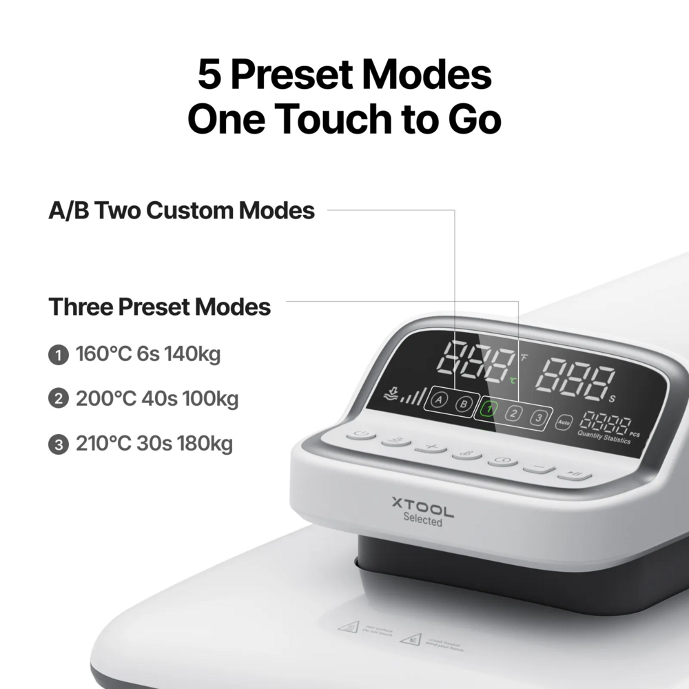 xTool xTool Selected HP2 Automatic Heat Press Demo Model in Original Packaging with 6-Month Warranty xTool xTool Selected HP2 Automatic Heat Press Demo Model in Original Packaging with 6-Month Warranty