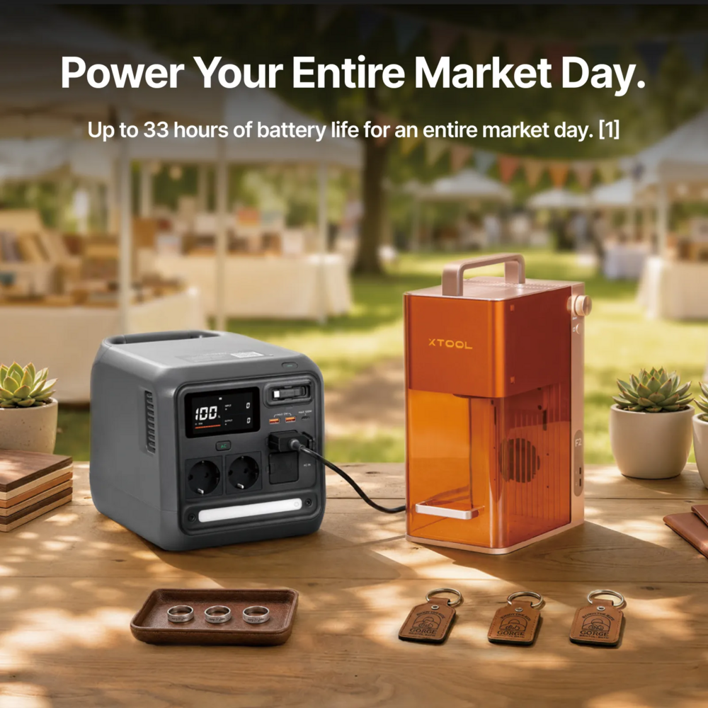 xTool DJI Power 1000 Mini draagbare power station voor xTool lasergraveermachine