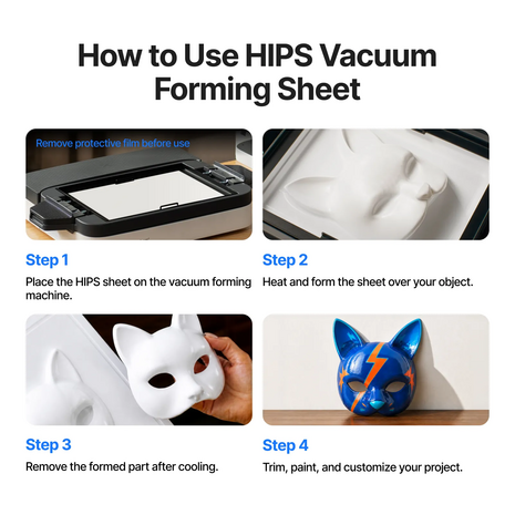 xTool xTool White HIPS Form Sheet 20pcs voor WonderPress vacuum forming xTool xTool White HIPS Form Sheet 20pcs voor WonderPress vacuum forming