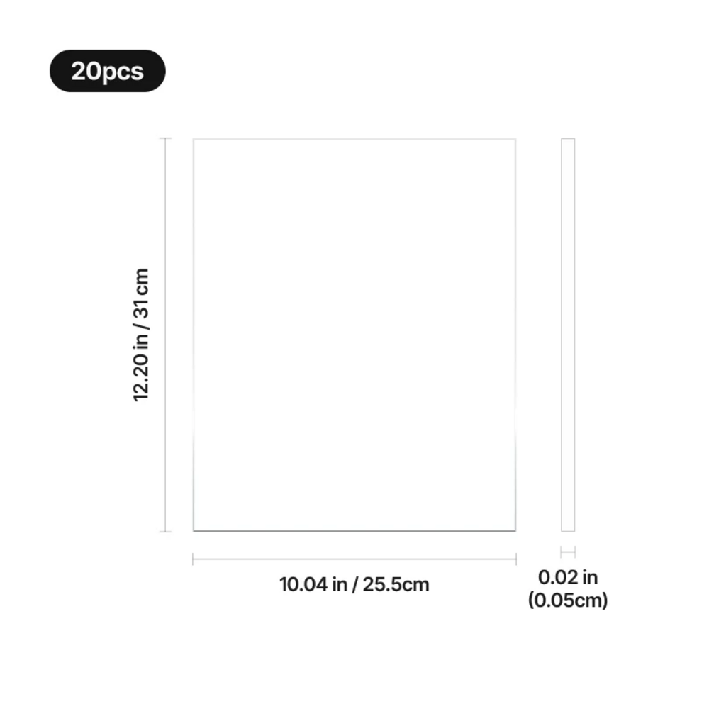 xTool xTool PETG Clear Sheet 20pcs voor WonderPress vacuum forming