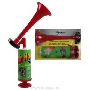 Luchthoornset met handpomp