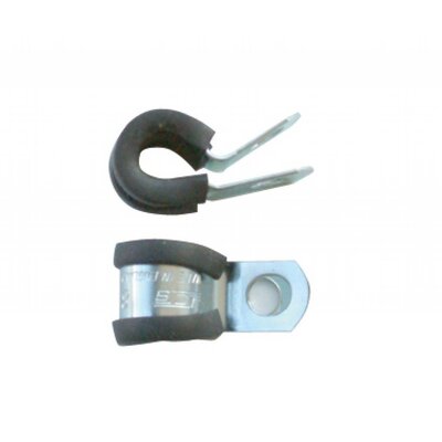 RVS Beugel 8 mm met rubber inlaag