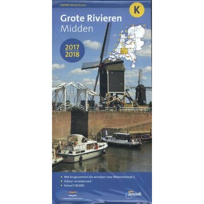 ANWB waterkaart K Grote Rivieren Midden