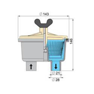 Vetus koelwaterfilter 150