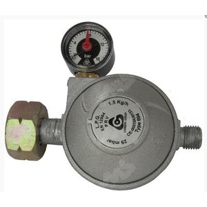 Gecoate drukregelaar met afblaas 30mbar met manometer