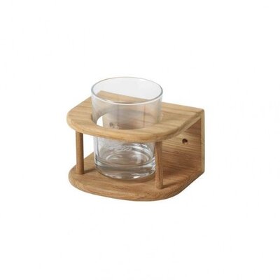 Teak bekerhouder