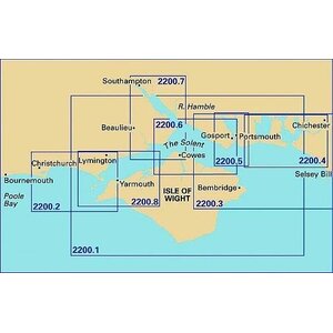 Imray 2200 Solent van Selsey Bill tot Christchurch