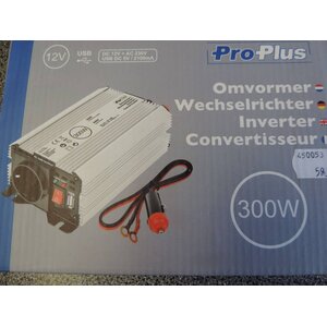 Omvormer 12/220 volt 300 Watt + USB