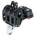 Harken 29mm Drieschijfsblok met Klem en Hondsvot