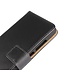 Authentiek Split Leren Wallet Stand Telefoon Hoesje Huawei P10 Lite - Zwart