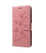 Butterfly Flowers Magneet Wallet Leren Cover met Stand Huawei P10 Lite - Roze