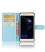 Lychee Skin Wallet Leren Hoesje met Stand Huawei P10 Lite - Blauw