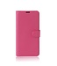 Lychee Skin Telefoon Leren Stand Hoesje Huawei P10 Lite - Roze