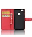 Lychee Skin Wallet Leren Magneet Hoesje Huawei P10 Lite - Rood