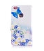 Wallet Leren Magneet Hoesje Huawei P10 Lite - Blauw Butterfly en Flowers