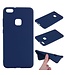 Huawei P10 Lite Mat Soft TPU Telefoon Hoesje Cover - Donker Blauw