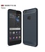 Carbon Fibre Brushed TPU Mobiele Telefoon Hoesje Huawei P10 Lite - Donker Blauw