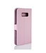 Lychee Skin Magneet Leren Stand Cover Samsung Galaxy S8 - Roze