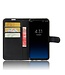 Lychee Skin Wallet Leren Stand Hoesje Samsung Galaxy S8 - Zwart
