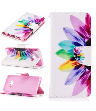 Leren Cover Pasjeshouder Samsung Galaxy S8 - Colorful Flower