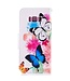 Leren Flip Folio Hoesje Samsung Galaxy S8 - Butterflies en Flowers