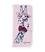 Wallet Leren Telefoon Hoesje Samsung Galaxy S8 - Giraffe met Rood Glasses