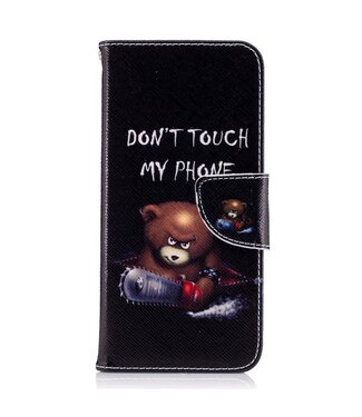 Leren Telefoon Hoesje Samsung Galaxy S8 - Do not Touch My Phone