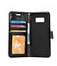 Samsung Galaxy S8 Glad Leren Wallet Cover Case - Zwart