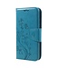 Imprinted Flora Butterflies Kunstleer Cover Wallet Samsung Galaxy S8 - Blauw