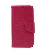 Samsung Galaxy S8 Imprinted Flora Butterflies Wallet Stand Leren Hoesje - Roze