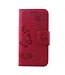 Imprinted Butterfly Flowers Stand Wallet Leren Cover Samsung Galaxy S8 - Roze