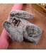 Samsung Galaxy S8 Bunny Shape Soft Furry TPU Diamant Hoesje - Bruin
