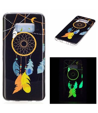 Samsung Galaxy S8 Luminous Jelly Hoesje Cover - Feather Dreamcatcher