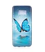 Samsung Galaxy S8 Luminous IMD Bescherm TPU Hoesje - Shining Blauw Butterfly