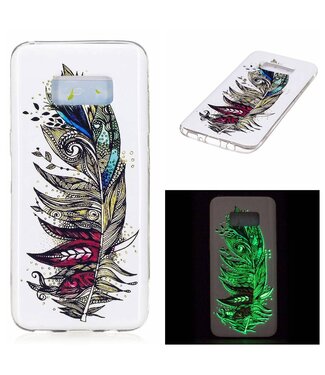 Samsung Galaxy S8 Noctilucent TPU Mobiele Telefoon Hoesje - Tribal Feather