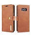 DG.Ming Detachable 2 in 1 Wallet Split Leren Case Samsung Galaxy S8 - Bruin