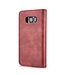 DG.Ming Movable 2 in 1 Inner Hoesje + Split Leren Wallet Cover Samsung Galaxy S8 - Rood