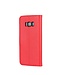 Authentiek Split Leren Wallet Stand Telefoon Hoesje Samsung Galaxy S8 - Rood