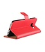 Authentiek Split Leren Wallet Stand Telefoon Hoesje Samsung Galaxy S8 - Rood