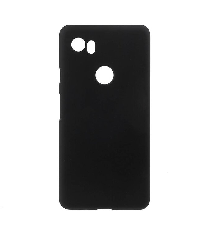 Rubberized Hardcase Hoesje Google Pixel 2 XL - Zwart