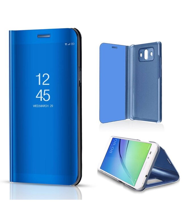 Mirror View Klap Hoesje Huawei Mate 10 - Blauw