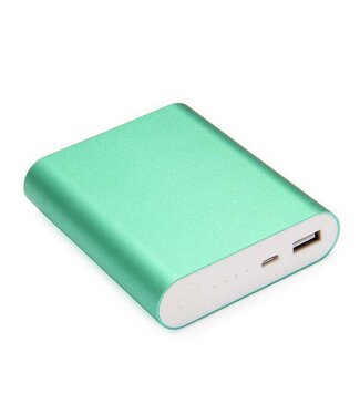 10400 mAh Alumium Powerbank - Mintgroen