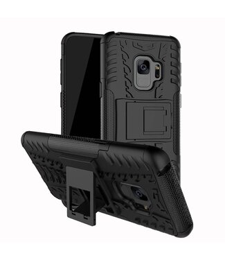 Hybrid met Kickstand Hoesje Samsung Galaxy S9 - Zwart