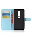 Blauw Litchee Bookcase Hoesje Nokia 6.1