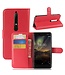Rood Litchee Bookcase Hoesje Nokia 6.1
