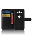 Zwart Litchee Bookcase Hoesje Sony Xperia XZ2 Compact